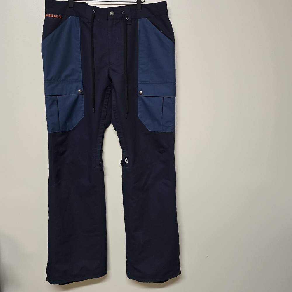Airblaster Cargo Pant Men's XL‎ Blue Freedom Series 10K Waterproof Snowboard Ski
